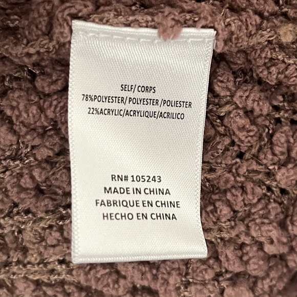 Bobeau light brown textured crew neck sweater - Picture 4 of 6